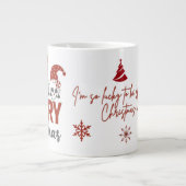 Cute Gnome Merry Christmas Coffee Mug ジャンボコーヒーマグカップ (正面)