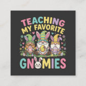 Cute Gnome Teacher Design Teaching  スクエア名刺 (正面)