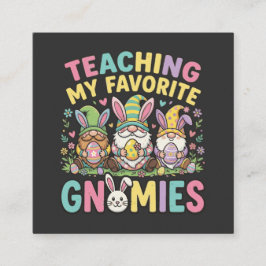 Cute Gnome Teacher Design Teaching スクエア名刺