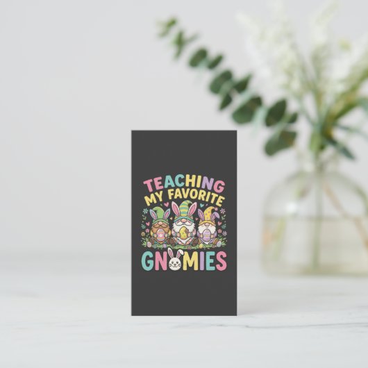 Cute Gnome Teacher Design Teaching 名刺 (スタンド正面)