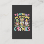 Cute Gnome Teacher Design Teaching 名刺 (正面)