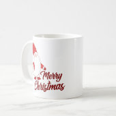 Cute Gnome with Long Beard Merry Christmas コーヒーマグカップ (正面左)