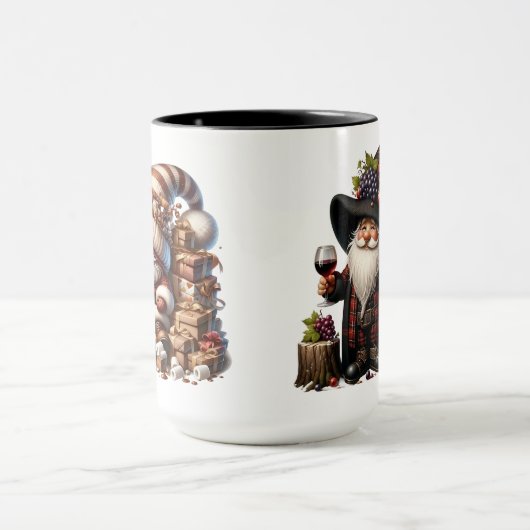 Cute GnomeI Presents And Grapes マグカップ (中央)