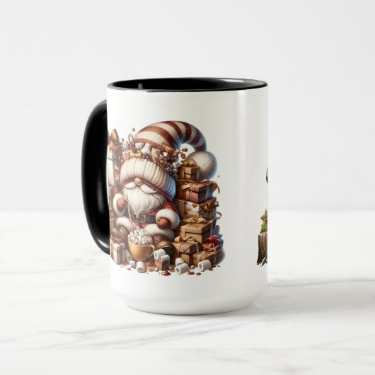 Cute GnomeI Presents And Grapes マグカップ (正面左)