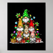 Cute Gnomes Christmas Tree Lights Gnomies Gnome Xm ポスター (正面)