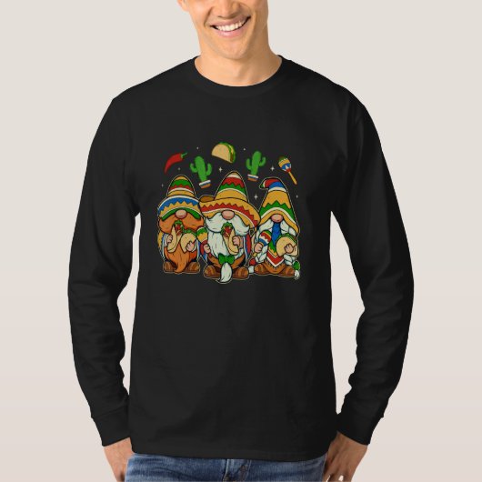 Cute  Gnomes  Cinco de Mayo  Mexican Food Tシャツ (正面)