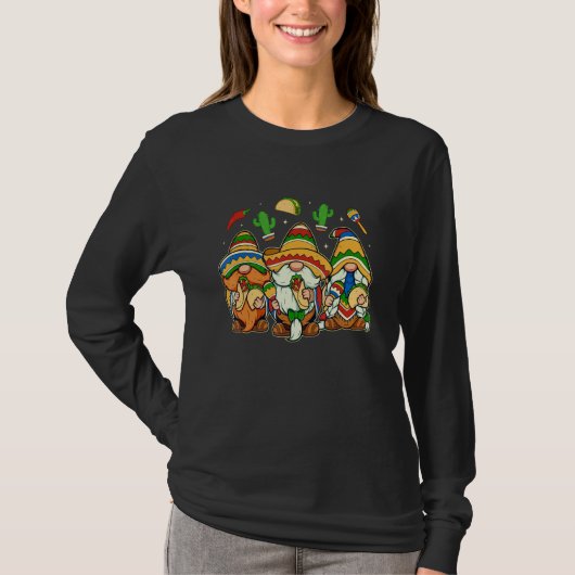 Cute  Gnomes  Cinco de Mayo  Mexican Food Tシャツ (正面)
