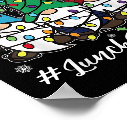 Cute Gnomes Everything Is Fine Christmas Lunch Lad ポスター (角)