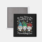 Cute Gnomes Everything Is Fine Christmas Lunch Lad マグネット (正面/裏面)