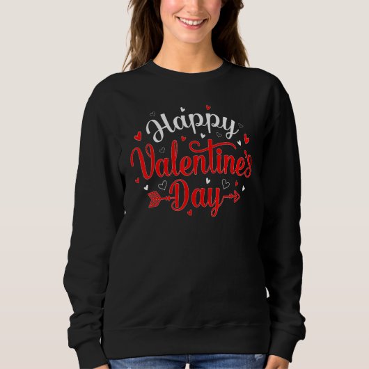 Cute Gnomes Valentines Love Leopard Plaid Couple M スウェットシャツ (正面)