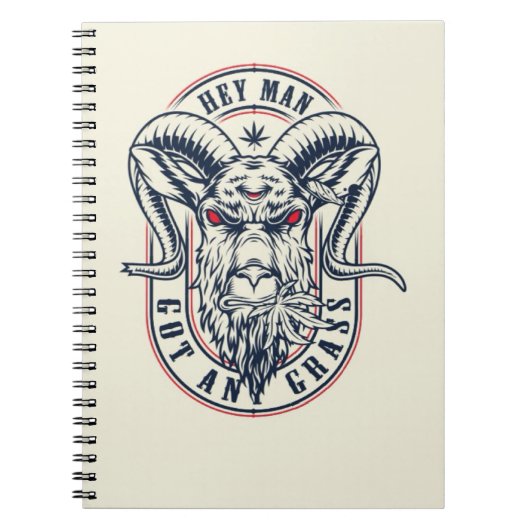 Cute Goat Notebook Pet Animal Farm Wildlife ノートブック (正面)
