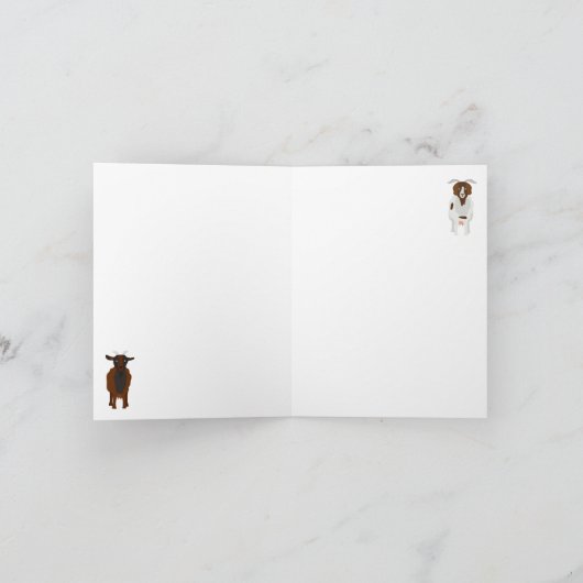 Cute Goats Farm Animals カード (内部)