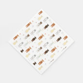 Cute Goats Farm Animals スタンダードランチョンナプキン (角)