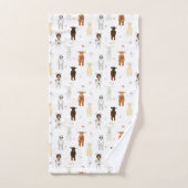 Cute Goats Farm Animals バスタオルセット (ハンドタオル)