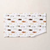 Cute Goats Farm Animals バスタオルセット (ハンドタオル)