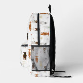 Cute Goats Farm Animals プリントバックパック (右)