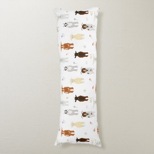 Cute Goats Farm Animals ボディピロー (正面縦)