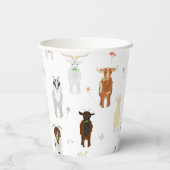Cute Goats Farm Animals 紙コップ (裏面)