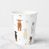 Cute Goats Farm Animals 紙コップ (左)