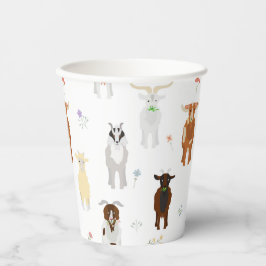Cute Goats Farm Animals 紙コップ