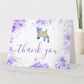 Cute Goats Farm Birthday Party サンキューカード (正面)