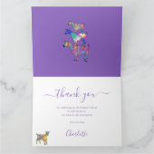 Cute Goats Farm Birthday Party サンキューカード (内部)