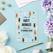 Cute Goats Farm Party Animals Goat Birthday Theme アクリル招待状 (インサイチュ (ウェディング))