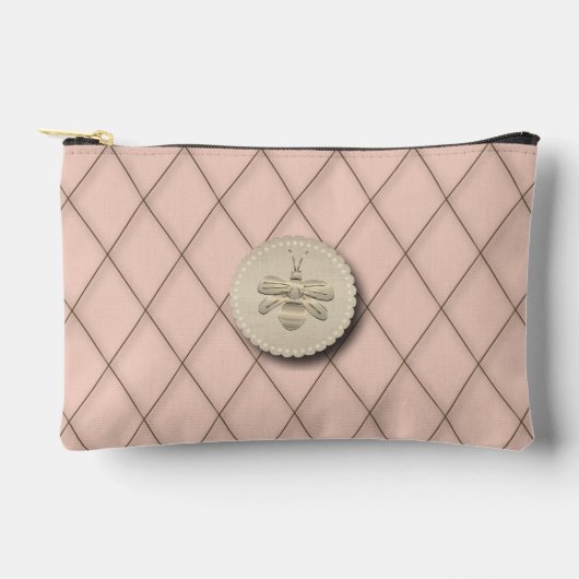 Cute Gold Bee Gift アクセサリーポーチ (正面)