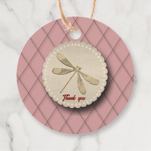 Cute Gold Dragonfly フェイバータグ (裏面)