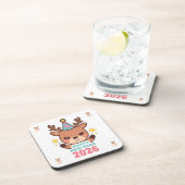 cute gold reindeer new year 2026 coaster set コースター (右側)