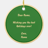 Cute Golden Doodle Ceramic Ornament セラミックオーナメント (裏面)