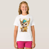 Cute Golden Ram Fantasy T-Shirt – Adorable Mythica Tシャツ (正面フル)