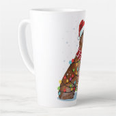 Cute Golden Retriever Dog Funny Xmas Holiday Gift カフェラテマグ (左アングル)