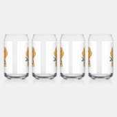 Cute Golden Retriever Dog Illustration Can Glass S ガラス缶 (右)