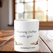 Cute Golden Retriever Watercolor Personalize モーフィングマグカップ