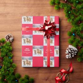 Cute Golden Retrievers In Snow Puppy Christmas ラッピングペーパー