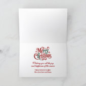 Cute Golden Snowman Holiday Christmas シーズンカード (内部)