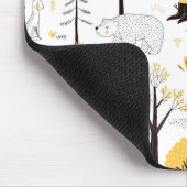 Cute Golden Woods Scene Pattern マウスパッド (コーナー)