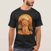 Cute Goldendoodle Dog on Golden Doodle Tシャツ (正面)