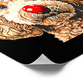 Cute Goldendoodle Dogs Christmas Santa Golden Dood ポスター (角)