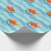 Cute Goldfish Bowl Wrapping Paper ラッピングペーパー (角)