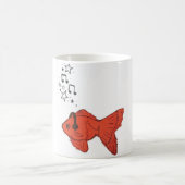 Cute Goldfish Coffee Mug with Headphones コーヒーマグカップ (中央)
