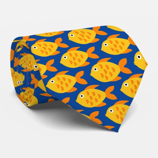 Cute goldfish pattern neck tie ネクタイ (ロール)