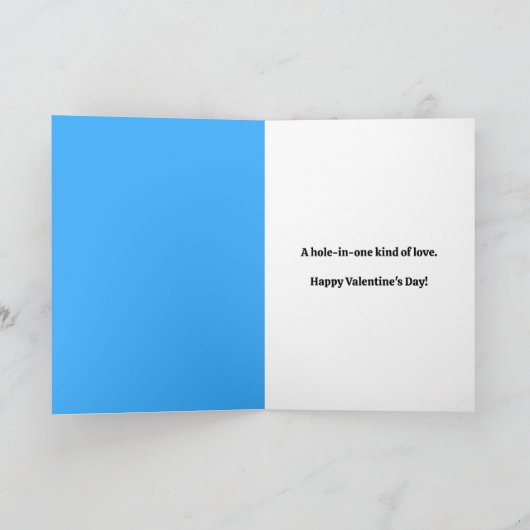 Cute Golf Ball Valentine's Day カード (内部)