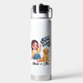 Cute “Good Vibes” Team Personalized Water Bottle ウォーターボトル (背面)