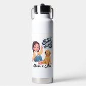 Cute “Good Vibes” Team Personalized Water Bottle ウォーターボトル (正面)