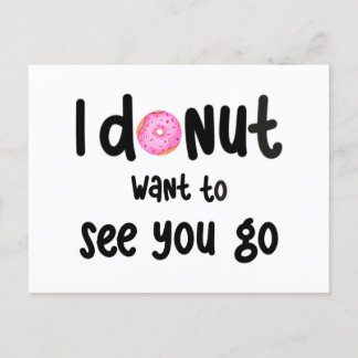 Cute goodbye greeting card - donut ポストカード