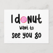 Cute goodbye greeting card - donut ポストカード (正面)