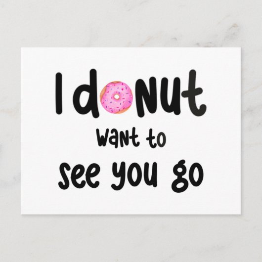 Cute goodbye greeting card - donut ポストカード (正面)