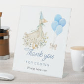 Cute Goose Boy Baby Shower Thanks 来 for 台座サイン (インサイチュ)